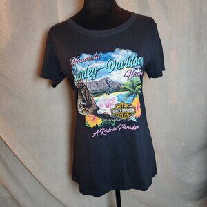 Share NWT Harley Davidson Hawaii 2017 slim fit Large Womens tee Bikercore